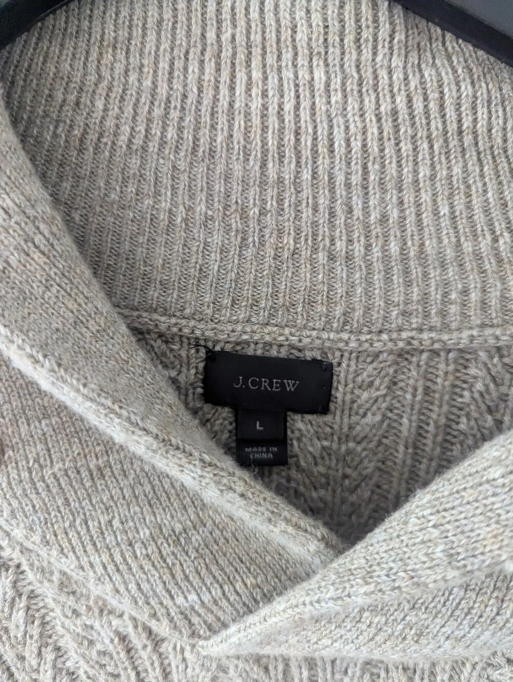 J Crew Mens Chunky Knit Sweater Size Large Grandpa Core Fisherman Fall Winter
